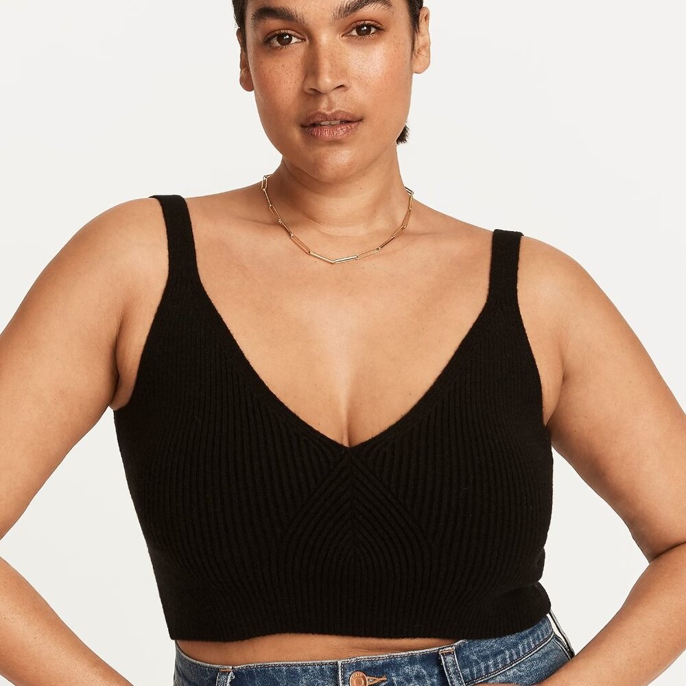 J. Crew Black Cashmere-blend sweater-tank